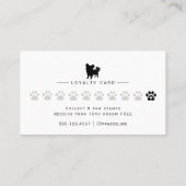 Modern Minimalist Dog Grooming Silhouette Logo ロイヤリティカード (裏面)