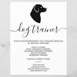 Modern Minimalist Dog Silhouette - Dog Trainer チラシ
