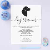 Modern Minimalist Dog Silhouette - Dog Trainer チラシ (シングル)