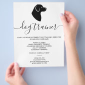 Modern Minimalist Dog Silhouette - Dog Trainer チラシ (手)