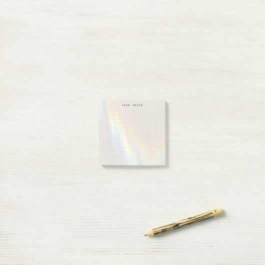 Modern Minimalist Dot Grid Personalized Name ポストイット (デスク上)
