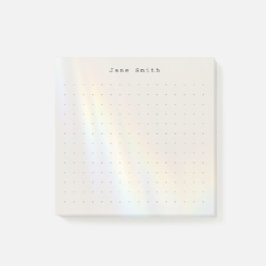 Modern Minimalist Dot Grid Personalized Name ポストイット