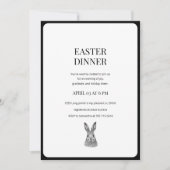 Modern Minimalist Easter Dinner  招待状 (正面)