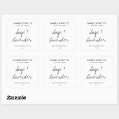 Modern Minimalist Editable Candle Label Template スクエアシール (シート)