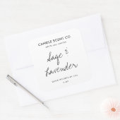 Modern Minimalist Editable Candle Label Template スクエアシール (封筒)