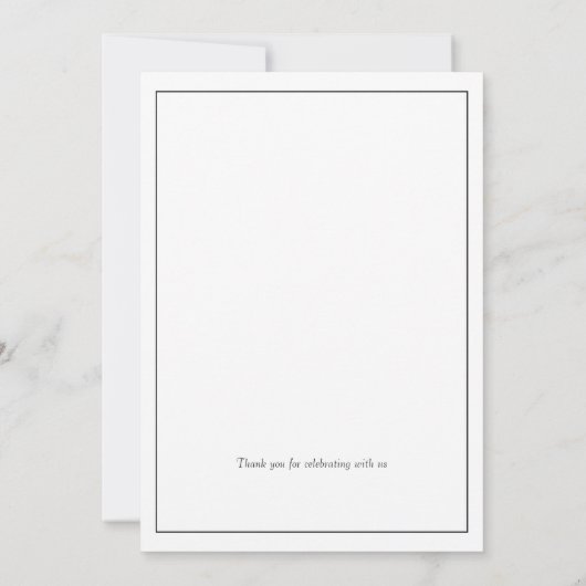 Modern Minimalist Editable Wedding Invitation 招待状 (裏面)