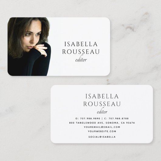 Modern Minimalist Editor 名刺 (正面/裏面)