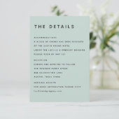 Modern Minimalist Editorial All Caps Seafoam  エンクロージャーカード (スタンド正面)