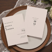 Modern Minimalist Elegant Champagne Wedding 招待状