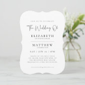 Modern Minimalist Elegant Chic Simple Wedding 招待状 (スタンド正面)