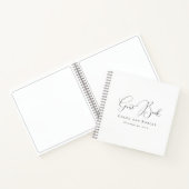 Modern Minimalist Elegant Chic Wedding Guest Book ノートブック (内部)