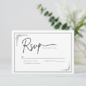 Modern Minimalist Elegant Clean 出欠カード (スタンド正面)