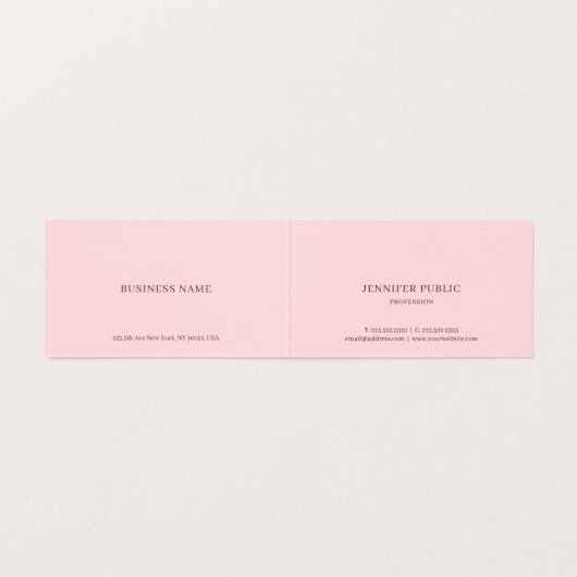 Modern Minimalist Elegant Create Your Own 名刺 (内部フラット)