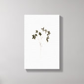 Modern minimalist elegant line drawing flowers キャンバスプリント (正面)
