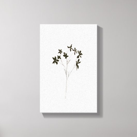 Modern minimalist elegant line drawing flowers キャンバスプリント (正面)