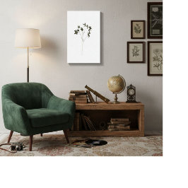 Modern minimalist elegant line drawing flowers キャンバスプリント