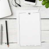Modern Minimalist Elegant Monogram 便箋