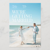 Modern minimalist elegant photo wedding  招待状 (正面)