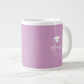Modern Minimalist Elegant Pink Graduation Gift ジャンボコーヒーマグカップ (正面右)