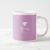 Modern Minimalist Elegant Pink Graduation Gift ジャンボコーヒーマグカップ (右)