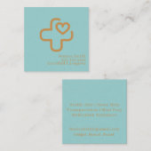 Modern Minimalist Elegant Professional Caregiver スクエア名刺 (正面/裏面)