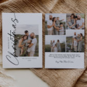 Modern Minimalist Elegant Script Christmas シーズンカード