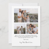 Modern Minimalist Elegant Script Christmas シーズンカード (裏面)