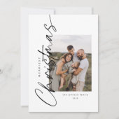 Modern Minimalist Elegant Script Christmas シーズンカード (正面)