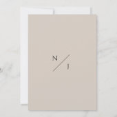 Modern Minimalist Elegant Silver Grey Wedding 招待状 (裏面)