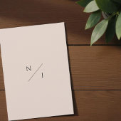 Modern Minimalist Elegant Simple Champagne Wedding 招待状