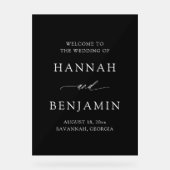 Modern Minimalist Elegant Simple Wedding Welcome アクリルサイン (正面)