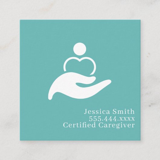 Modern Minimalist Elegant Typography Professional  スクエア名刺 (正面)