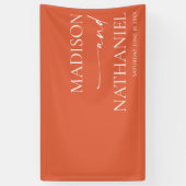 Modern Minimalist Elegant Verona Sunset Wedding 横断幕 (縦)