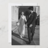 Modern minimalist elegant wedding  招待状 (裏面)