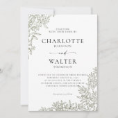 Modern Minimalist Elegant Wedding Invitations セーブザデート (正面)