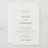 Modern Minimalist Elegant Wedding Invitations セーブザデート (正面)