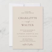 Modern Minimalist Elegant Wedding Invitations セーブザデート (正面)