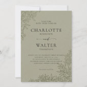 Modern Minimalist Elegant Wedding Invitations セーブザデート (正面)