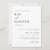 Modern Minimalist Elegant Wedding Invitations セーブザデート (正面)