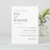 Modern Minimalist Elegant Wedding Invitations セーブザデート (スタンド正面)