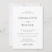 Modern Minimalist Elegant Wedding Invitations セーブザデート (正面)