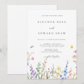 Modern Minimalist Elegant Wedding Invitations セーブザデート (正面/裏面)