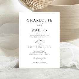 Modern Minimalist Elegant Wedding Invitations セーブザデート