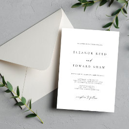 Modern Minimalist Elegant Wedding Invitations セーブザデート