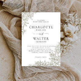 Modern Minimalist Elegant Wedding Invitations セーブザデート