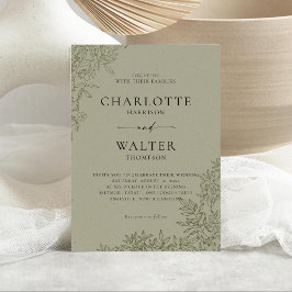 Modern Minimalist Elegant Wedding Invitations セーブザデート