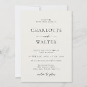 Modern Minimalist Elegant Wedding Invitations セーブザデート (正面)