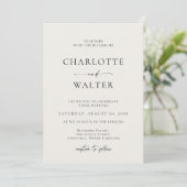 Modern Minimalist Elegant Wedding Invitations セーブザデート (スタンド正面)