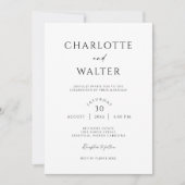 Modern Minimalist Elegant Wedding Invitations セーブザデート (正面)