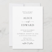 Modern Minimalist Elegant Wedding Invitations セーブザデート (正面)